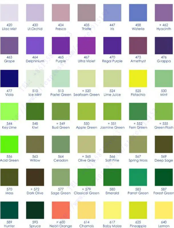 Бесплатная доставка цветная карта 16 мм 196 цветов шаблон для окрашивания