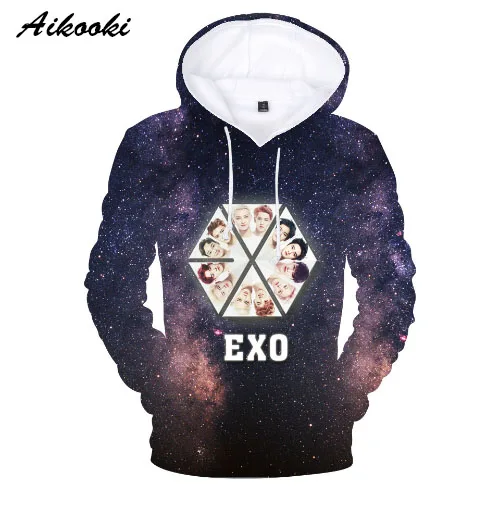 Новинка EXO 3D толстовки с принтом Bangtan Boy Love Yourself осень зима мужские/женские