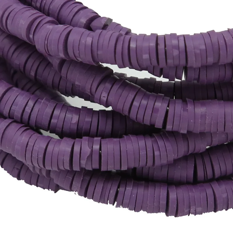 Dark purple 6 мм 400 шт./лот красочные Полимерная глина Fimo чип диск Свободные Spacer Бусины для ручной работы судов sweing ткань Модные украшения изделий - Цвет: Dark purple