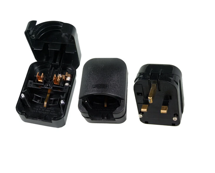 13A 2Pin Франция в 3Pin английский адаптер 2 шт Бесплатная доставка ST 6 питания