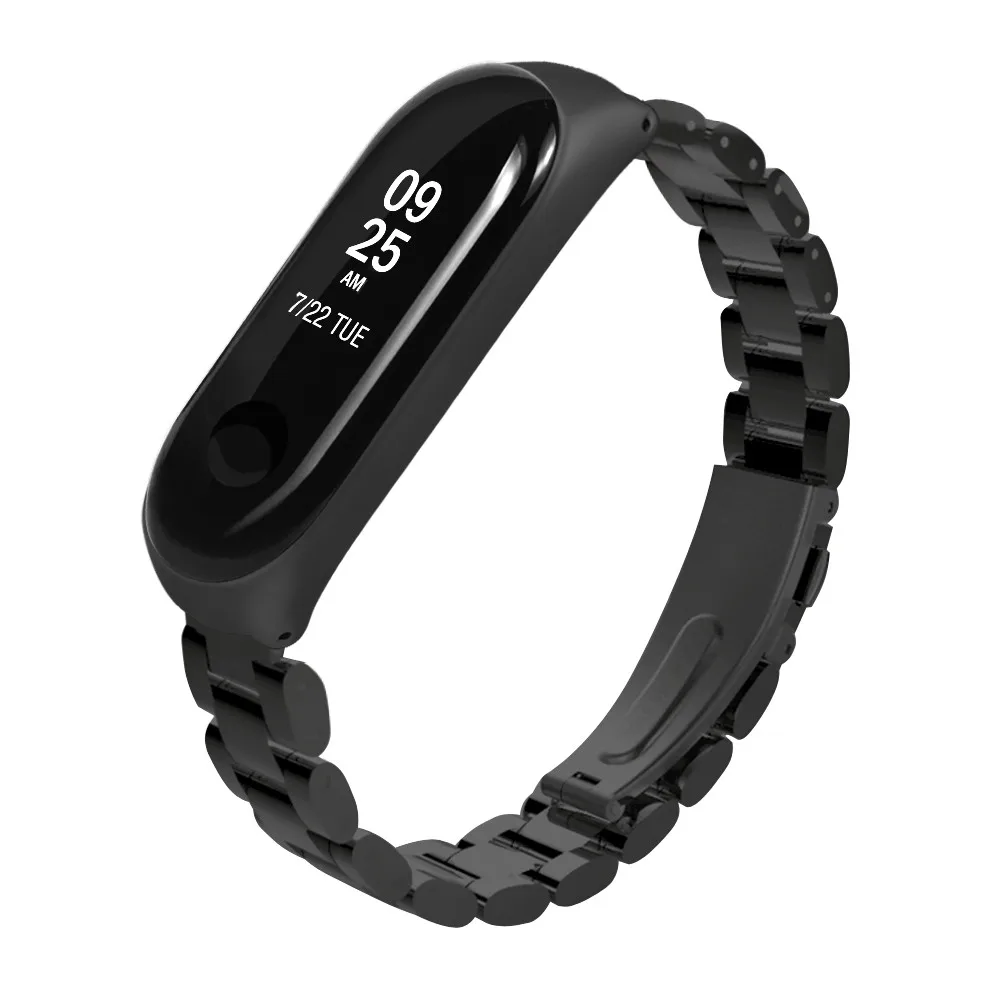 Genvivia для Xiaomi mi Band 3 Роскошный Ультратонкий металлический браслет из нержавеющей стали ремешок Relogio Masculino Relogio Fe mi nino