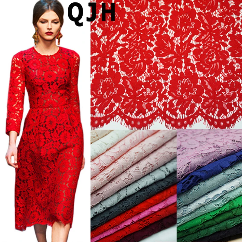 

Hollow positioning flowers 1.5m*1.5m Embroidery Eyelashes lace fabric Cotton Material High Quality French Net African Lace dress