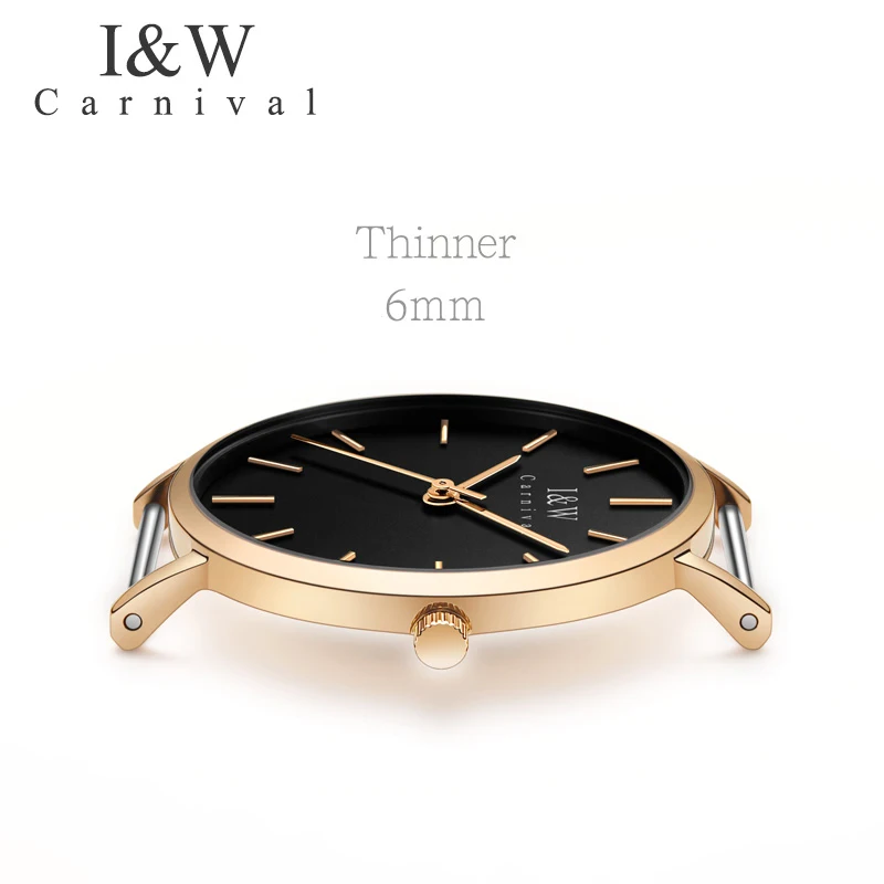 

CARNIVAL Simple Milanese relogio feminino