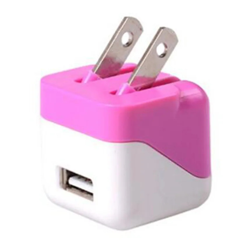 Zerosky цветное дорожное настенное зарядное устройство адаптер питания вилка США USB зарядное устройство переменного тока для Apple iPhone 7 6 5 5S 4 4S 3GS iPod