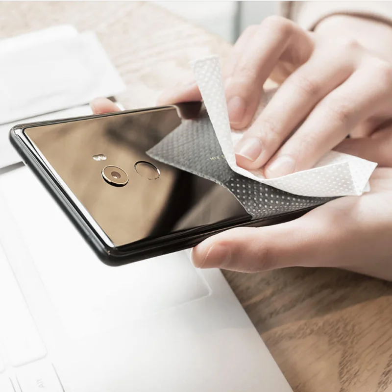 Xiaomi Mijia Phone Mirror screen Clean, 15 шт. в 1 упаковке, влажные салфетки, упаковка, ЖК-экран, удаление пыли для смартфона, ноутбука, компьютера