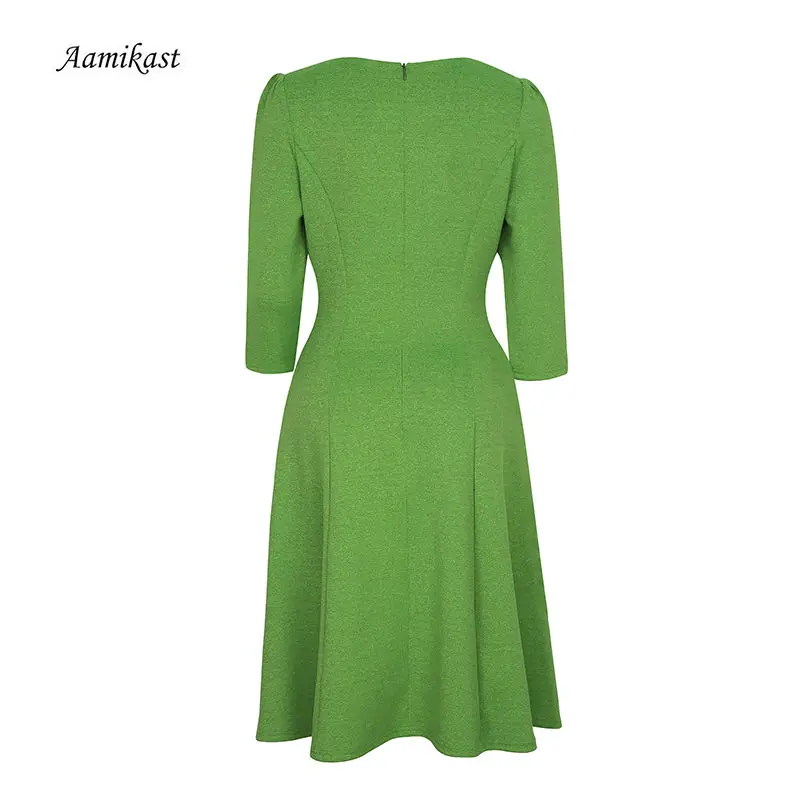 Женское облегающее платье AAMIKAST с аппликацией и цветочной вышивкой рукавом 3/4 |