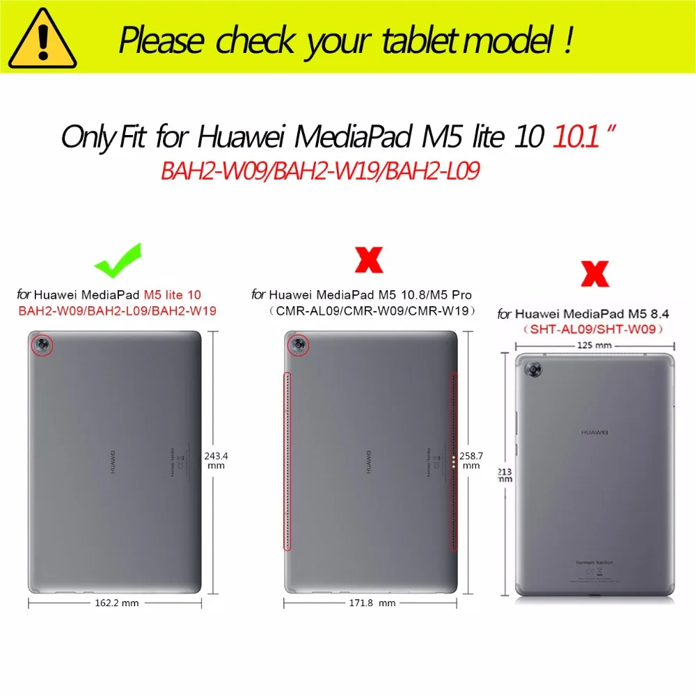 Для Huawei MediaPad M5 Lite 10 1 '' сверхмощный ударопрочный армированный чехол для