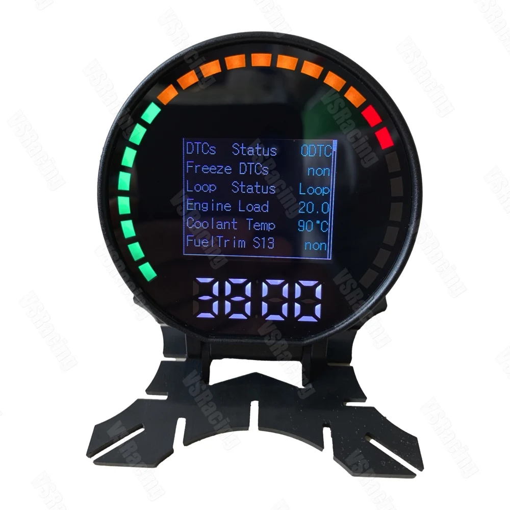 Универсальный Гоночный OBDII OBD2 датчик турбо Boost температура воды Температура масла пресс воздушный коэффициент топлива тахометр об/мин Спидометр GREDDI 8 цветов