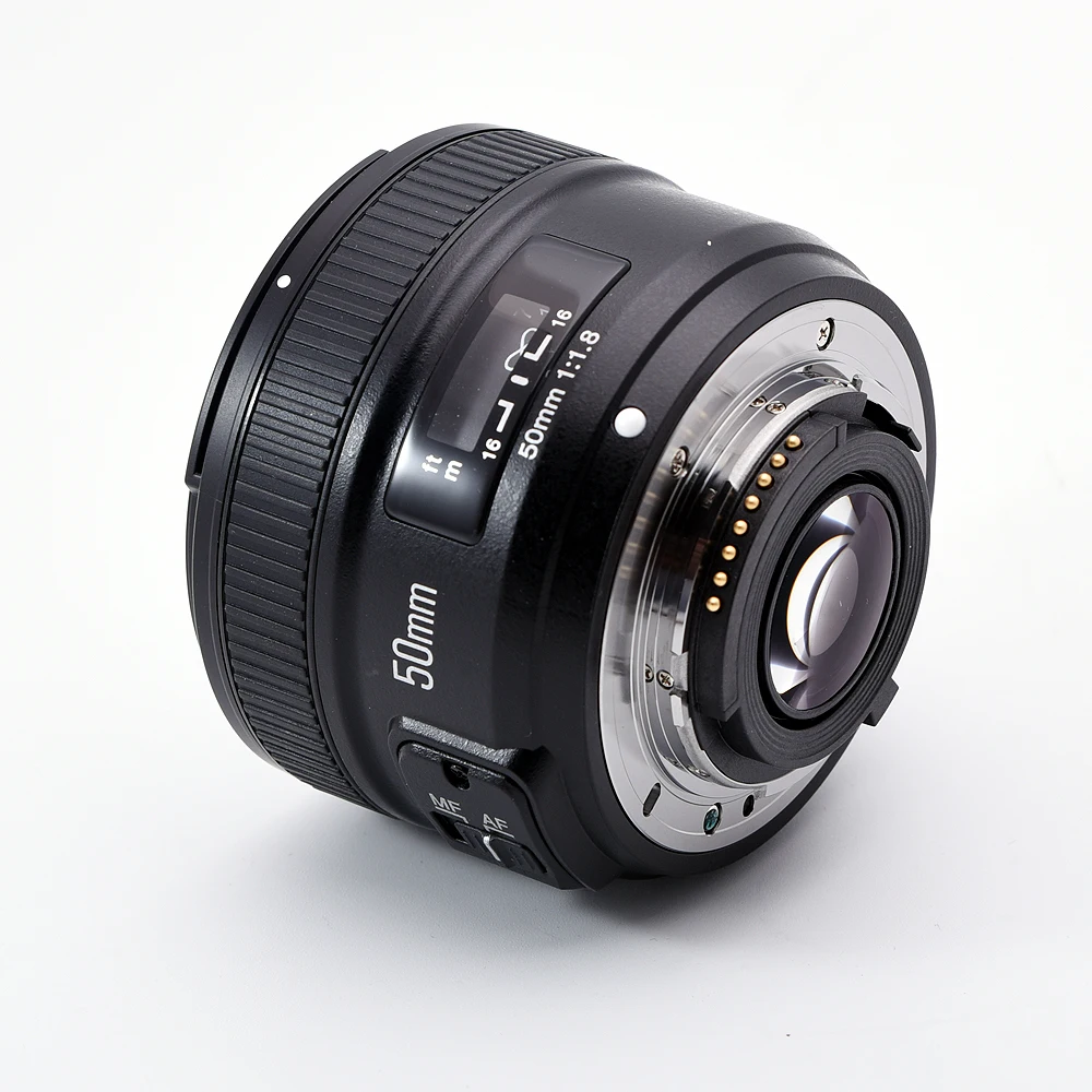 Объектив YONGNUO YN 50 мм F1.8 с большой апертурой и автофокусом для Nikon DSLR объектив f1.8 |