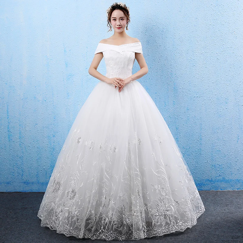 Красивые белые свадебные платья Emily 2019 vestido de casamento с вырезом лодочкой и открытыми