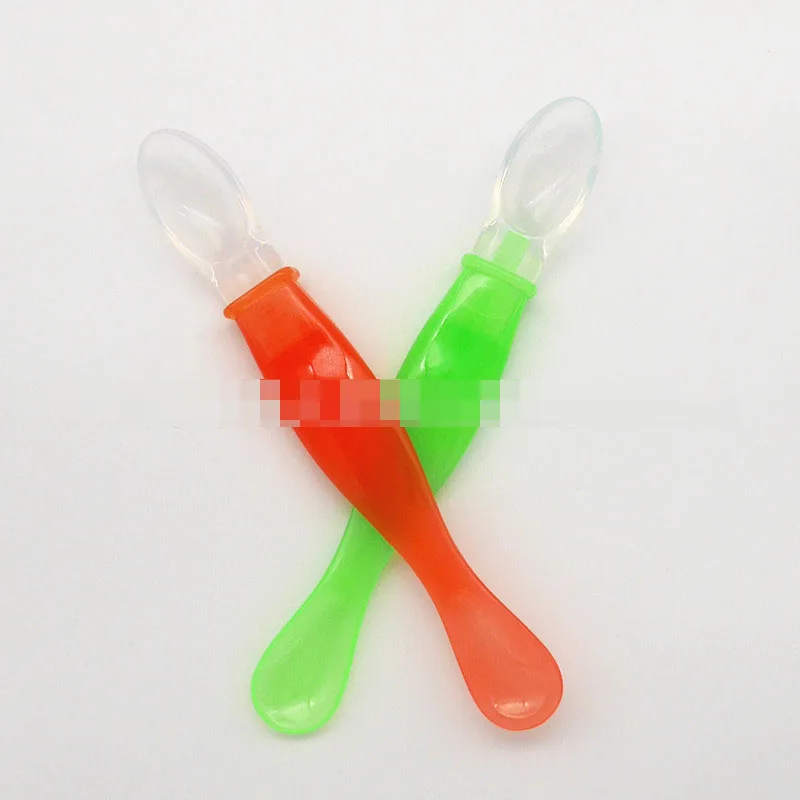 Детская Ложка силиконовая инструменты для кормления обесцвечиваясь и не ложка