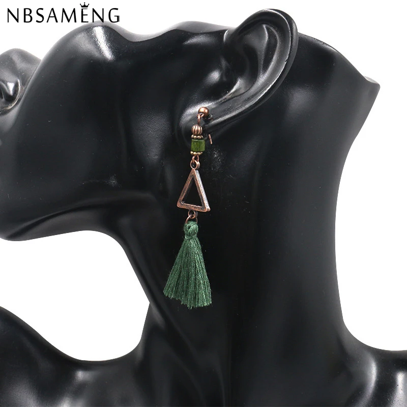 Треугольники кисточкой 2019 Boho Этническая Винтаж шпильки геометрической формы