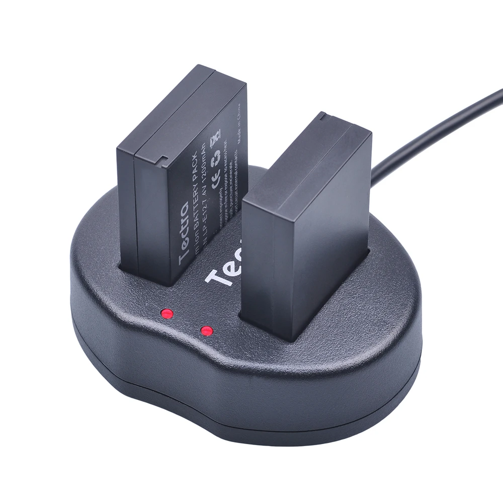 Tectra LP-E12 LPE12 LP E12 2-портовое USB двойное зарядное устройство для Canon EOS M M2 100D Kiss X7 Rebel SL1