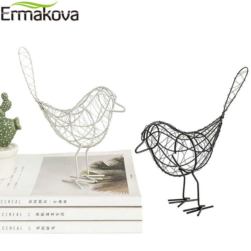 Фигурка птицы ERMAKOVA из металлической проволоки ручной работы модель украшения