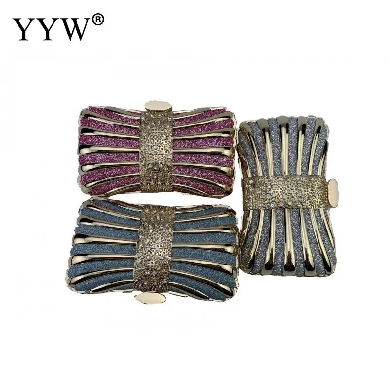 

Metal Pillow Shaped Handbag For Women Luxury Evening Party Purse Clutch Female Banquet Elegant Crystal Wedding Sac Main Femme
