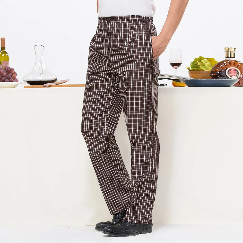 VIAOLI kitchen pants High Quality hotel Stripe elastic Chef uniforms kitchen work clothes restaurant trousers zebra pants - Цвет: photo