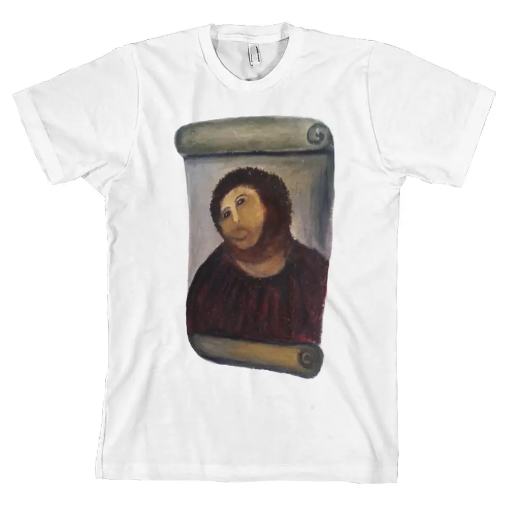 Ecce Homo Botched Painting футболка картофель Иисуса мема 4 chan смешная испанская * Новинка 2019