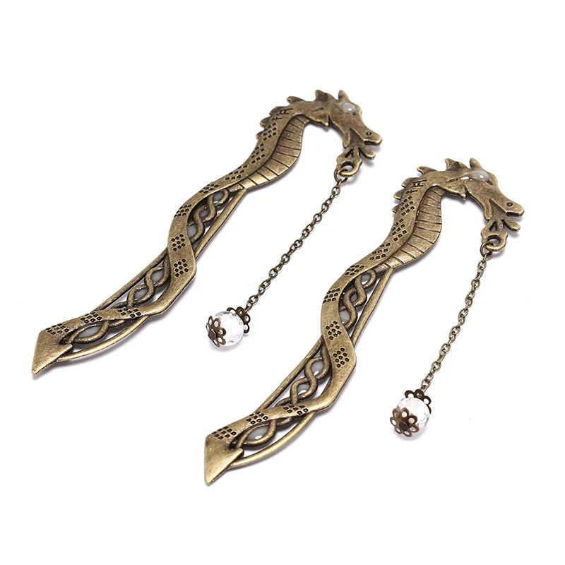 2 шт светящаяся металлическая Закладка дизайн дракона люминисцентная