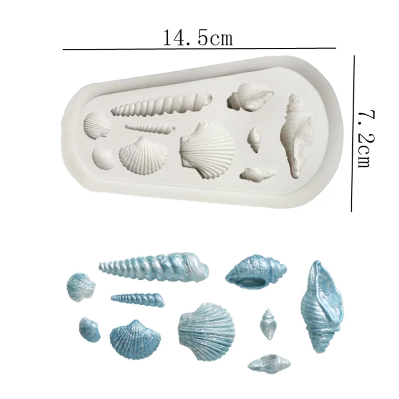 Форма из ракушек морская звезда и пеньковая веревка силиконовая форма