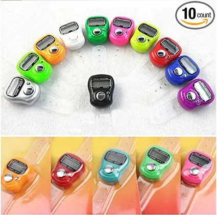 10 шт./лот талли электронной цифровой палец ряд стежка маркер счетчик жк медитация