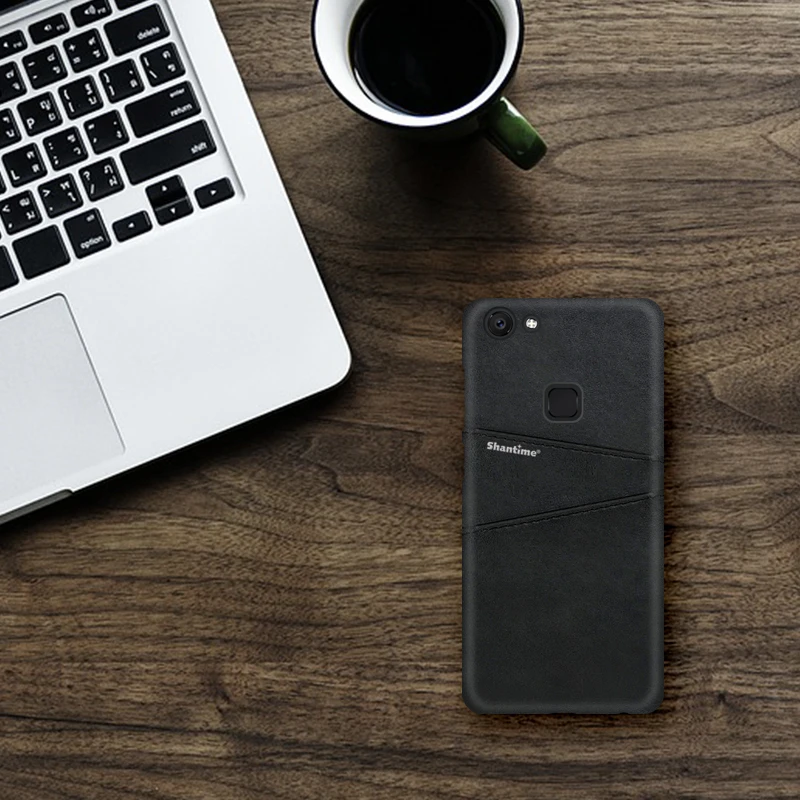 Luxury Vintage Leather Back Cover For Vivo V7 Plus Phone Case Card Slot PU | Мобильные телефоны и аксессуары