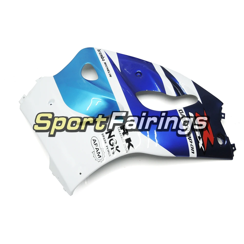 Бело-синие полные коврики для спортивных велосипедов Suzuki 1996 1997 1998 GSXR600/GSXR750