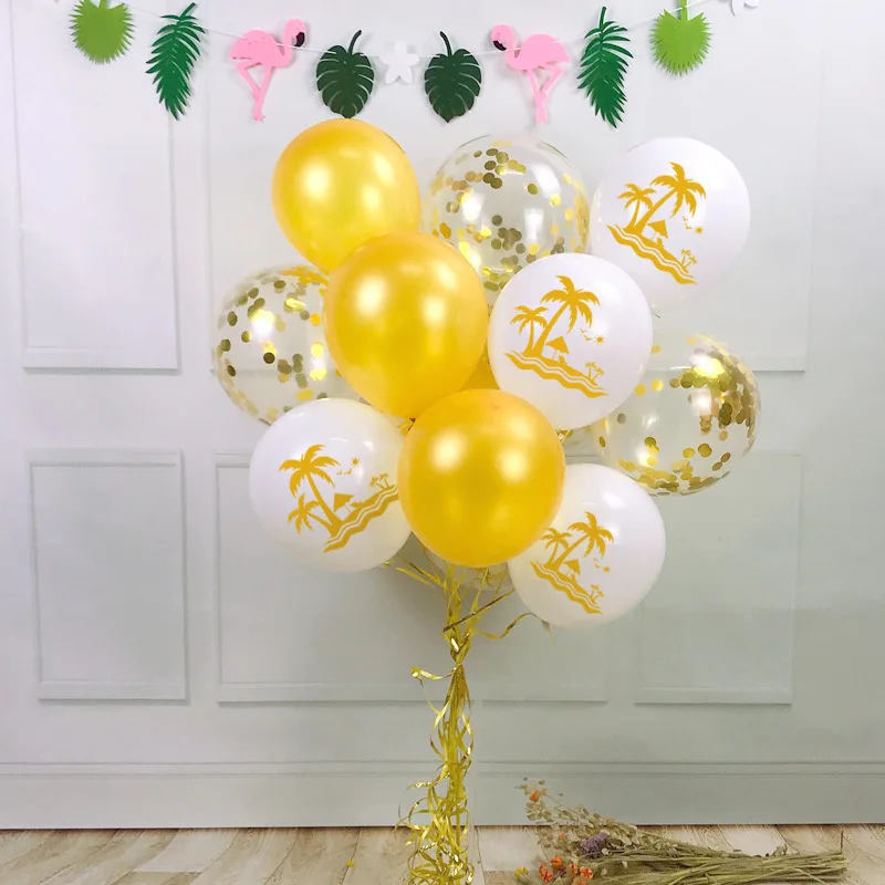 15 шт. Гавайские тропические вечерние воздушные шары кокосовое дерево бикини