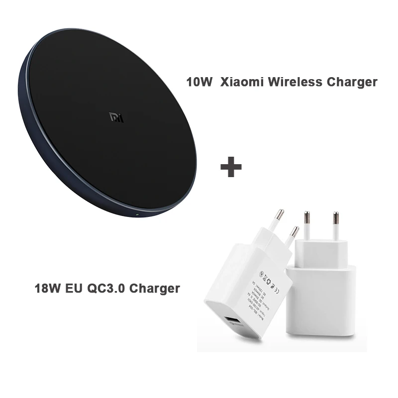 Add EU Charger Сяо mi Беспроводной Зарядное устройство 10 W mi зарядного устройства Тип-C 10 W быстрая Quick Charge для mi x 2 S iphone X 8 плюс samsung S9 - Тип штекера: Add EU Charger