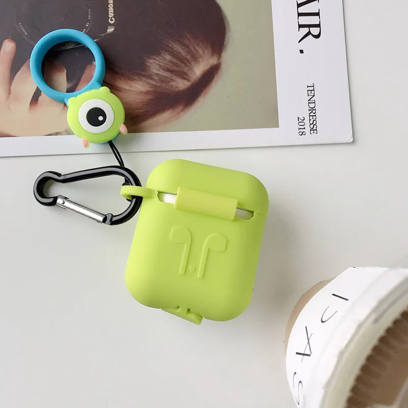Милый мультфильм для Apple Airpods случае аксессуары Защитная крышка Bluetooth наушники случае Модные Жёсткие Чехлы гарнитура зарядки мешок
