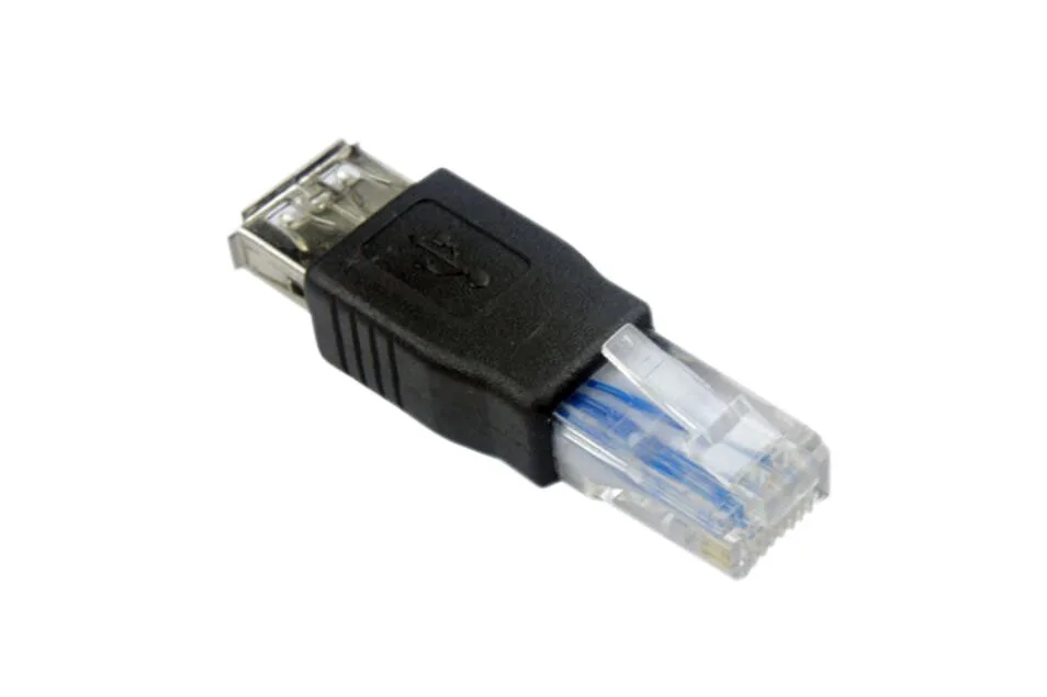Network Interface RJ45 to USB female adapter network cable crystal connector | Электроника