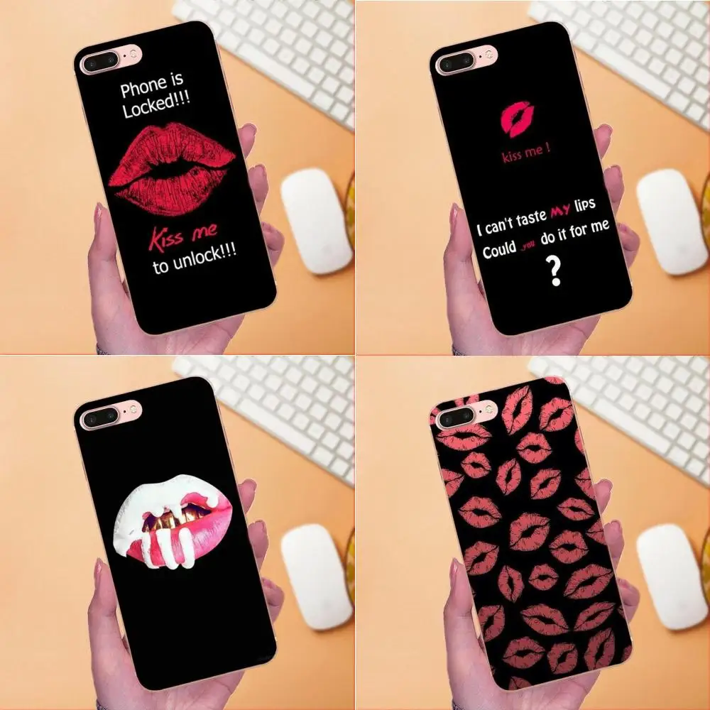 Мягкий защитный чехол Kiss Me губная помада румяна верх для Apple iPhone 4 5 5C 4S SE 6 6S 7 8 Plus X XS