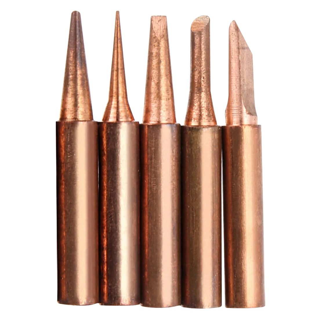 

5PCS Pure Copper Solder Iron Tip 900M Tip for Soldering Rework Station for 936, 937, 938, 969, 8586, 852D Solder Tips