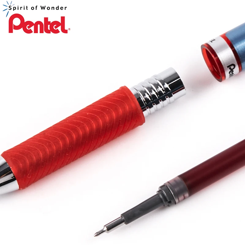 Pentel 6 шт., гелевая ручка с игольчатым наконечником, 0,5 мм/0,4 мм, черный/синий/красный, для Pentel BLN-75