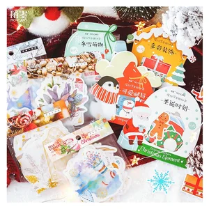 24-40 шт.компл. рождественские наклейки канцелярские золотые наклейки рождественские бронзовые украшения сделай сам искусства ручной работы