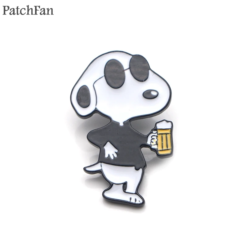Patchfan собаки мультфильм цинкового сплава шпильки значки para рубашка сумка Одежда Кепка рюкзак броши для обуви Значки украшения A1834
