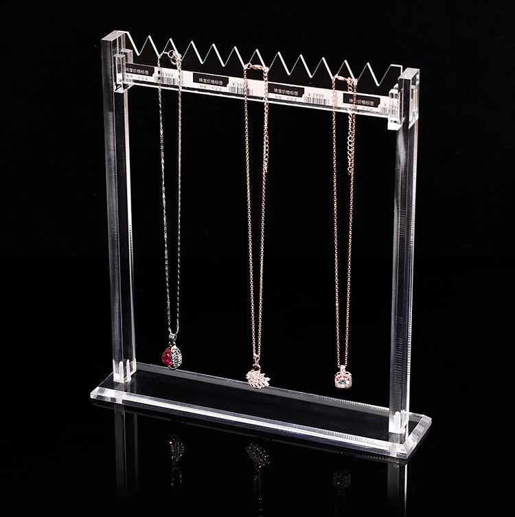 Прозрачный люцит мольберт кулон Цепочки и ожерелья Jewelry Стойка для показа организатор акриловый браслет цепи Шарм витрина магазина полки