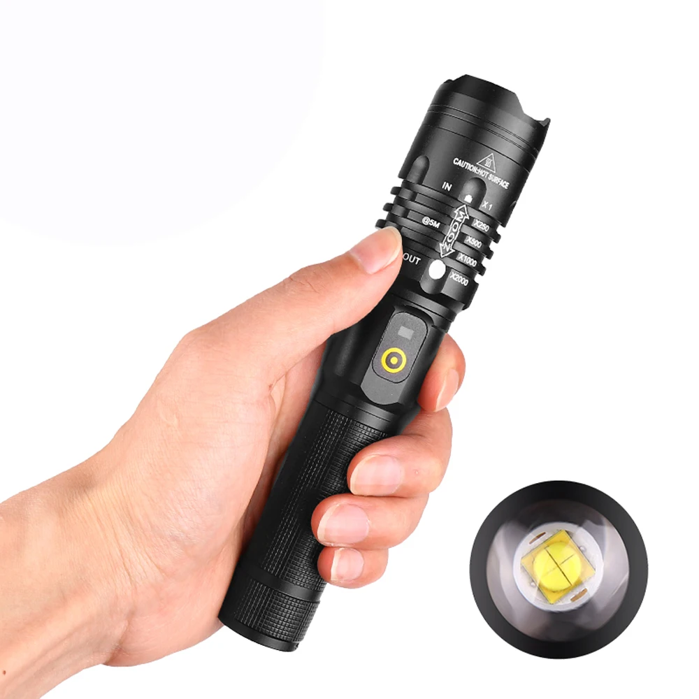 Мощный светодиодный фонарь XHP50.2, перезаряжаемый фонарь XHP70.2, USB фонарь с зумом, XHP50, охотничий фонарь для самообороны, 18650