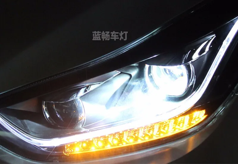 Автомобильный Стайлинг головная лампа для hyundai Elantra MD светодиодная фара в сборе 2011- Elantra led H7 с hid комплектом 2 шт