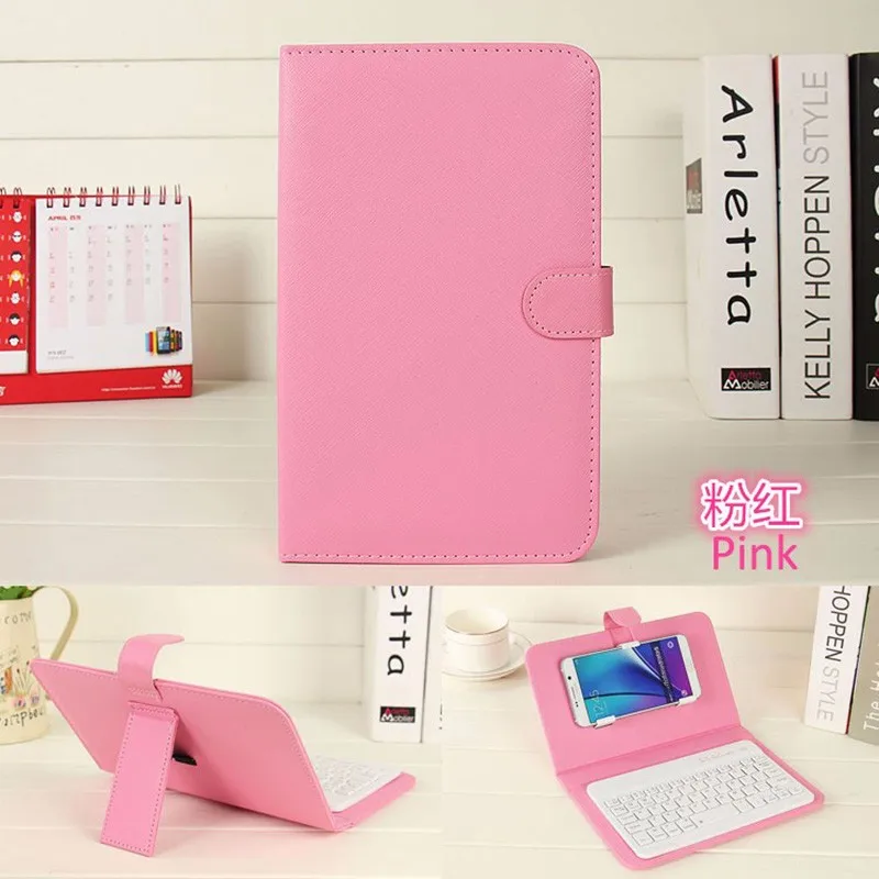 Разноцветный Универсальный беспроводной Bluetooth клавиатура PU кожаный чехол для