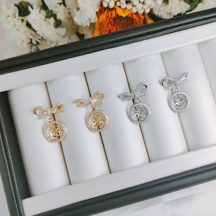 3 пар/лот дизайнерские жемчужные висячие серьги с бантом держатель из