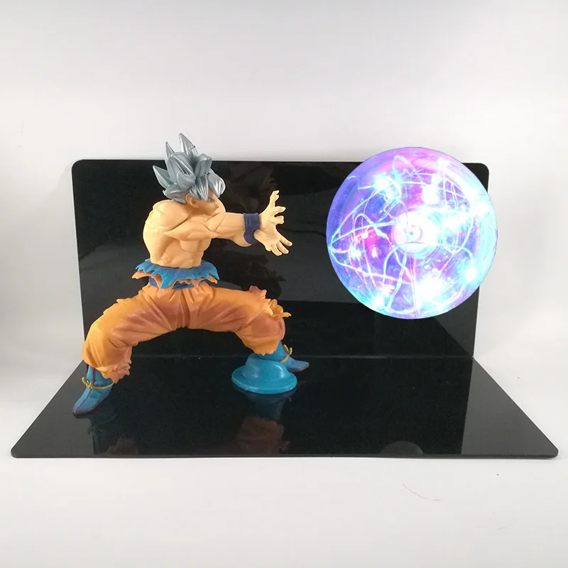 Золотой Dragon Ball Z Супер Гоку Вегета Gogeta фигурки героев лампа ультра инстинкт DIY аниме модель Спальня Декоративные ночник Подарки - Цвет: Золотой