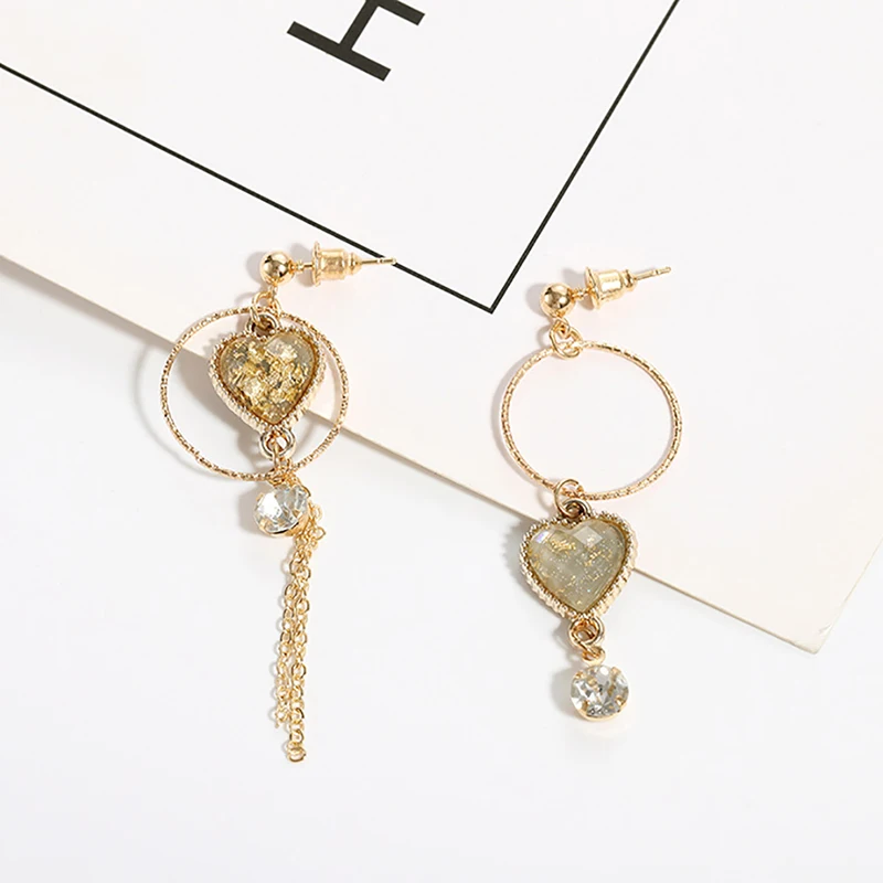 1 пара длинных висячих сережек золотого цвета Стразы с кисточками женские