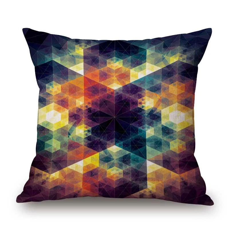 Zhuimenglong Square Linen Blend Geometric Decorative Chair Pillow Modern Cushion Garden Sitting Cojines Almofadas 45*45cm | Дом и сад