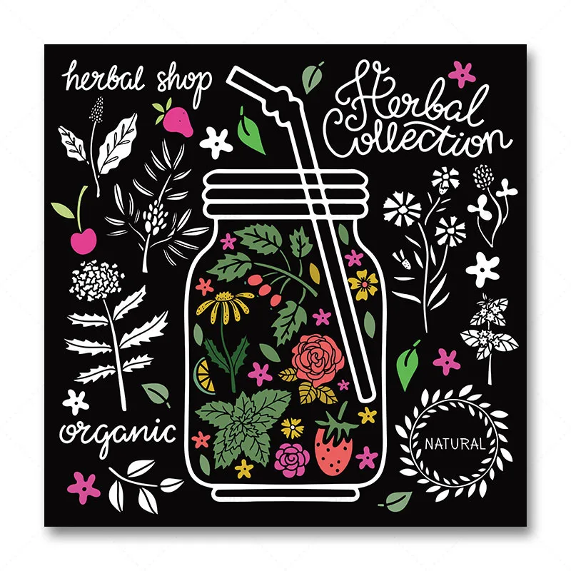 Картина на холсте без рамки настенный постер с цветными цветами абстрактные