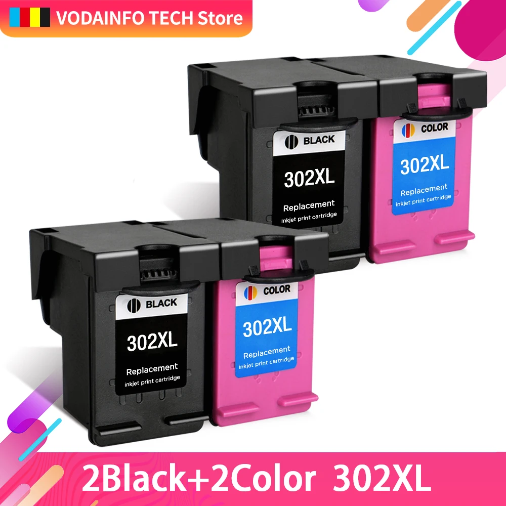 QSYRAINBOW картриджи картридж Восстановленный для hp 302 XL hp 302 hp 302XL 302XL Envy 4520 4522 4523 4524 струйный принтер