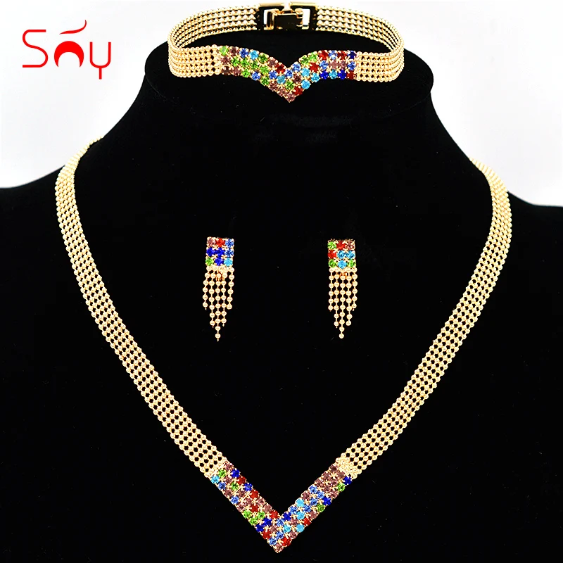 Sunny Jewelry ювелирный набор в богемном стиле для женщин ожерелье серьги браслет