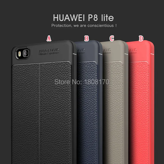 Гибридный защитный чехол личи из ТПУ мягкий для Huawei P8 Lite 2017 P9 P10 Plus Honor 9 Sony XA1 Ultra XZS XZ