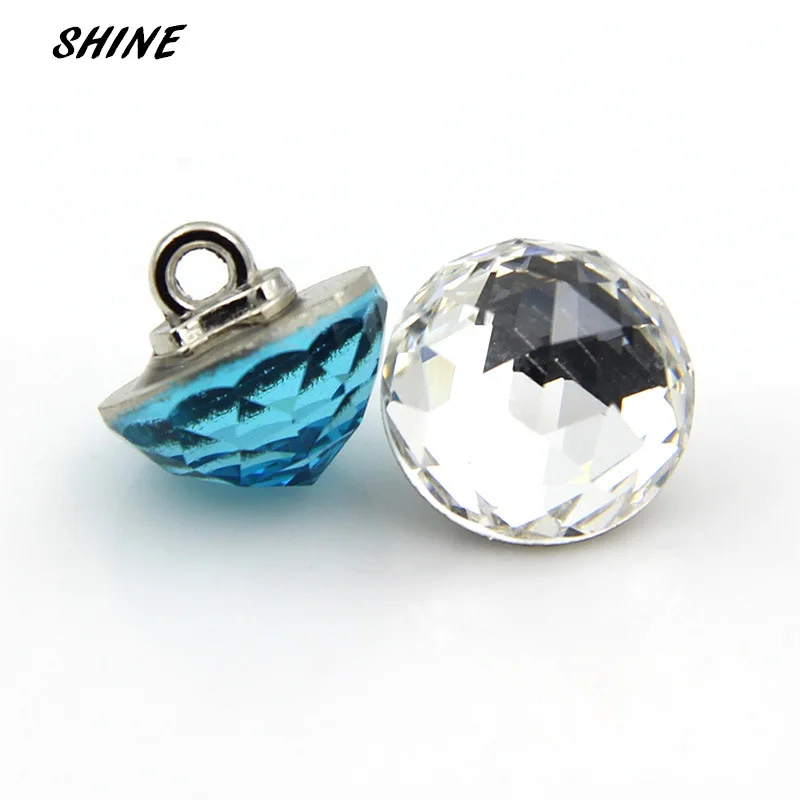 Хрустальные швейные пуговицы для скрапбукинга круглые с одним отверстием