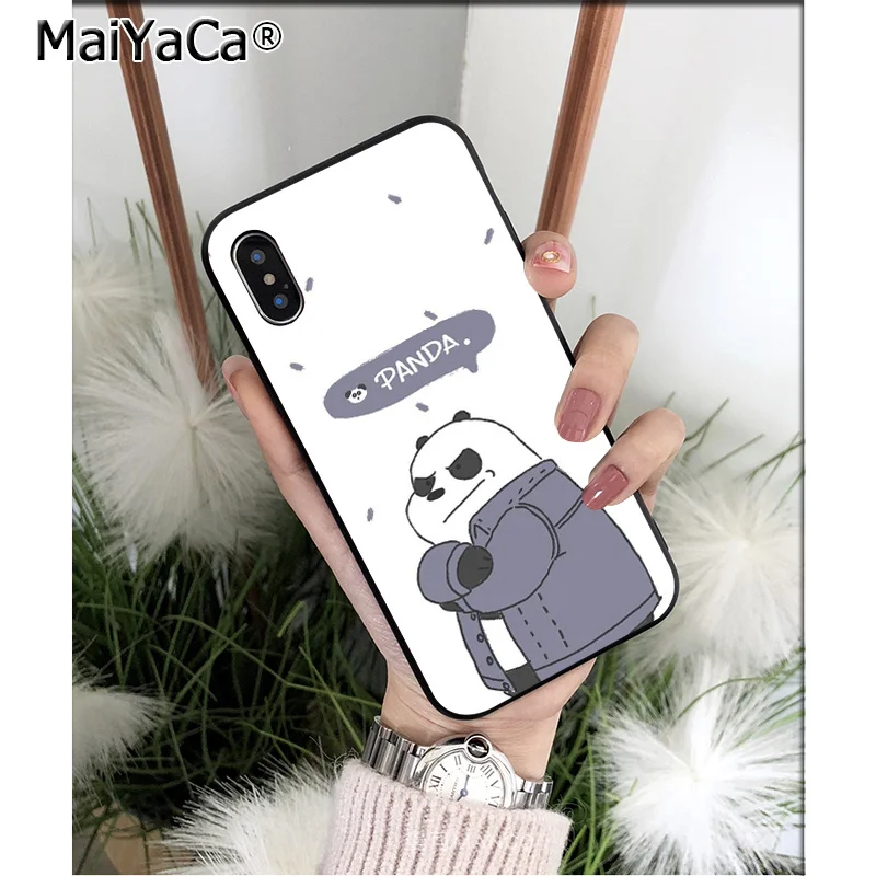 A12 MaiYaCa Мультфильм Мы Голые Медведи Силиконовый ТПУ мягкий черный чехол для телефона для Apple iPhone 8 7 6 6S Plus X XS MAX 5 5S SE XR чехол - Цвет: A12