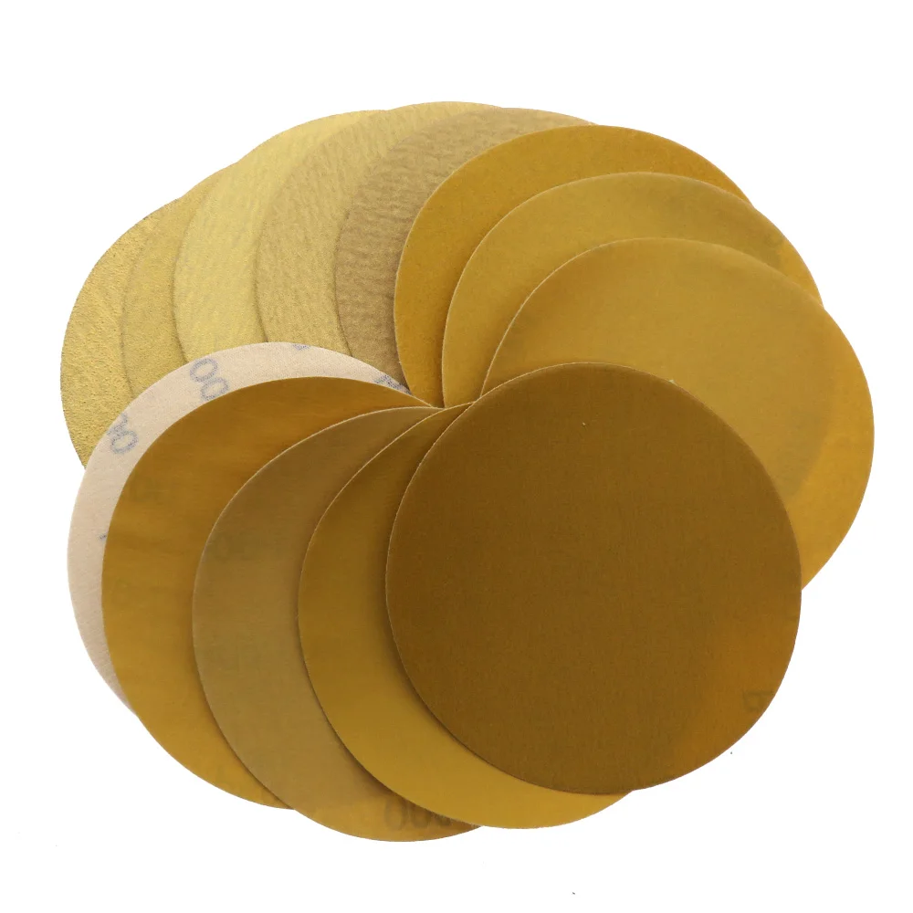 

100Pcs 5 Inch 125mm Hook and Loop Sandpaper Sanding Disc Aluminium Oxide 60 to 1000 Grits for Metal Auto Car Sanding Polishing